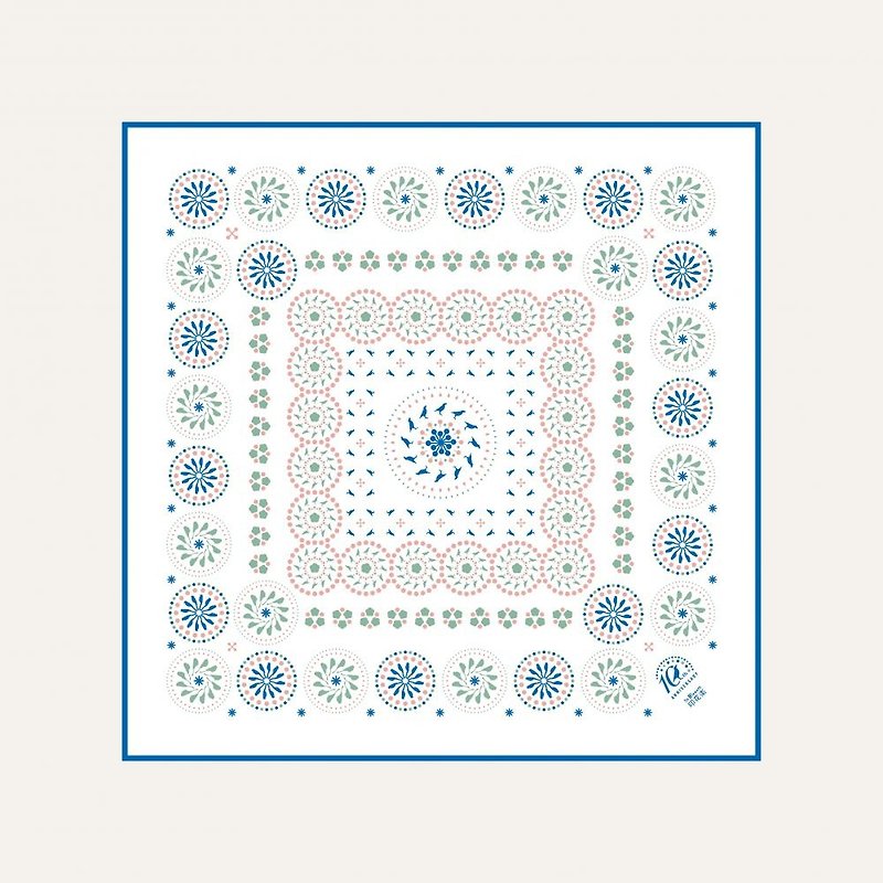 Furoshiki Cloth-50x50 - Handkerchiefs & Pocket Squares - Cotton & Hemp Blue