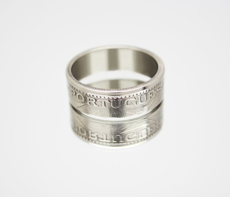 Mozambique Portuguese Coin Ring 5 escudos 1971-1973 coin rings for men and woman - 戒指 - 其他金屬 
