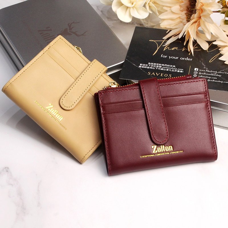 【Mother's Day Special Box】Scarlett Leather Coin Purse Wallet Free Embossing - กระเป๋าใส่เหรียญ - หนังแท้ หลากหลายสี