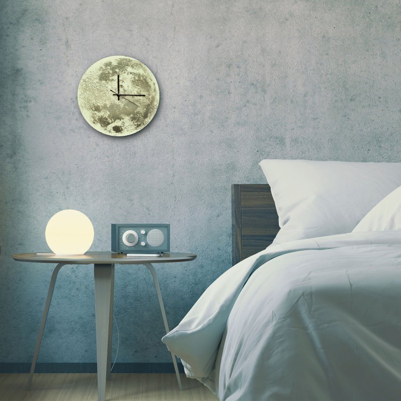 【Concrete】Moonlight・水泥月球時鐘 / 30cm / 限時優惠中 - 擺飾/家飾品 - 水泥 灰色