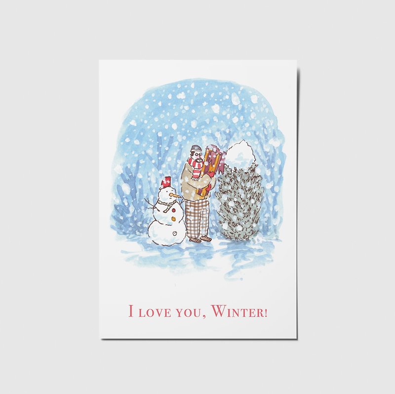 19. I love you, Winter! - Cards & Postcards - Paper Multicolor