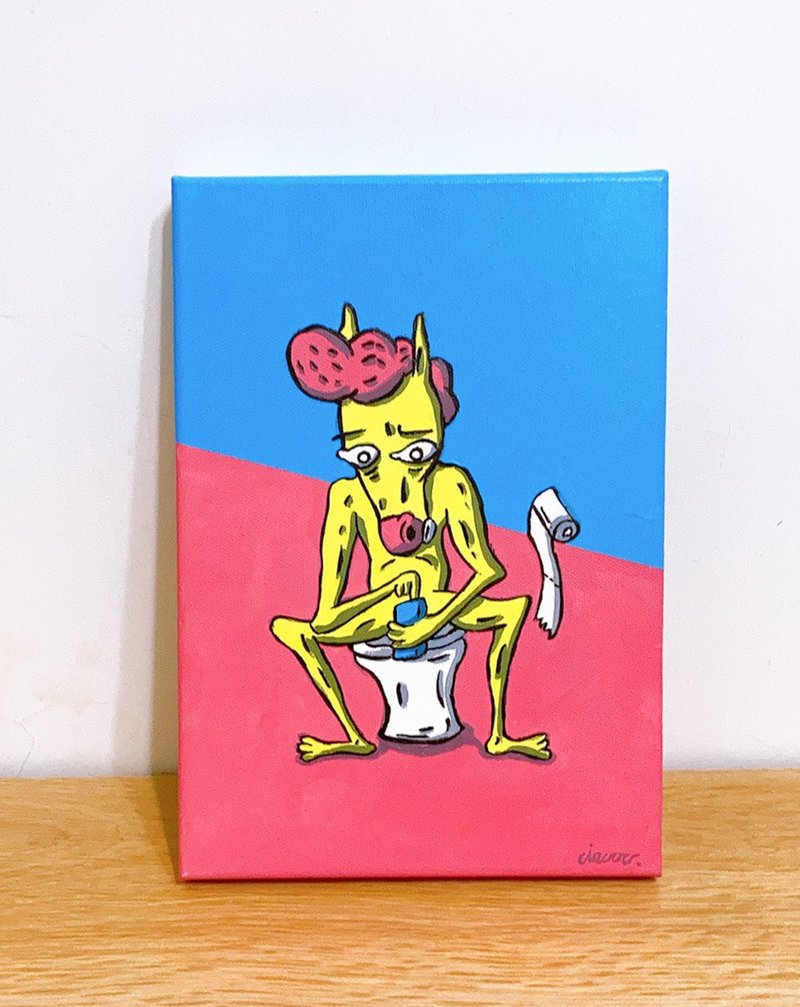 廁所好無聊 / 禮物 / 無框畫 /  (附掛勾) / 25.5x17.5cm【小型】 - 海報/掛畫/掛布 - 壓克力 多色