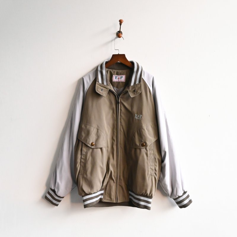 【蛋植物古著】秋季野球鋪棉古著夾克外套 - 女大衣/外套 - 其他人造纖維 