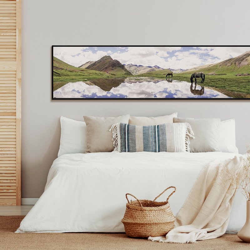 秘魯彩虹山 - 大自然山景掛畫/絕美秘境/高山風景掛畫/客廳佈置 - 海報/掛畫/掛布 - 棉．麻 多色