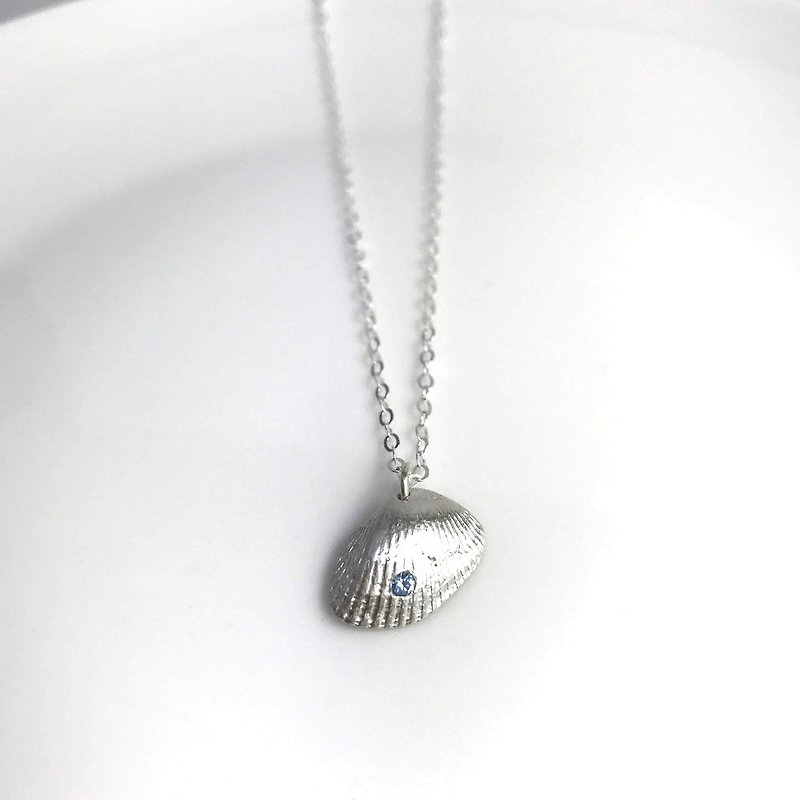 /  Shell / Silver necklace-handmade gift  Christmas - Necklaces - Sterling Silver Silver
