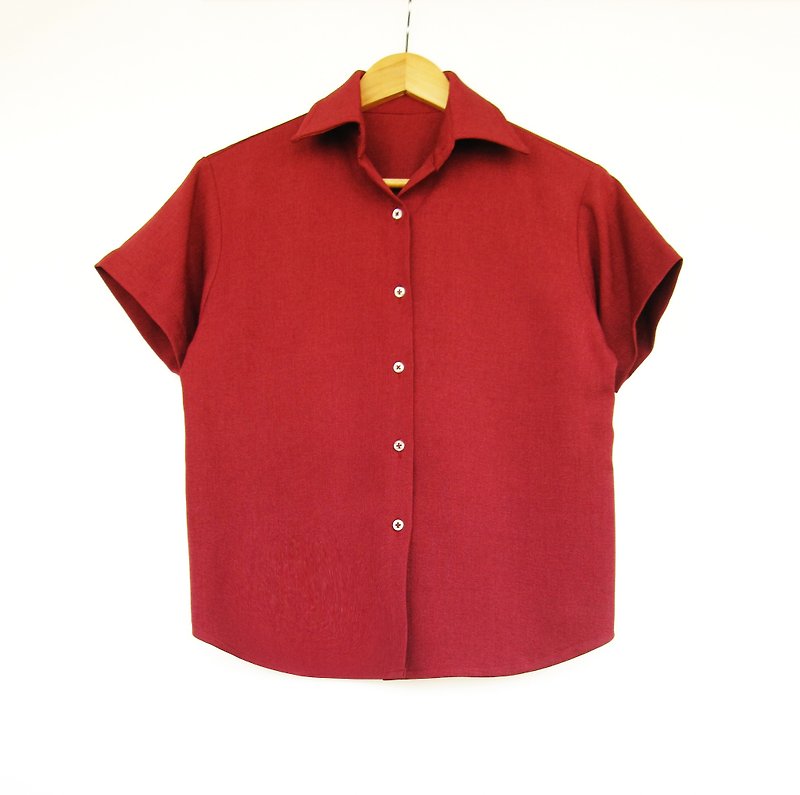 Summer and autumn, like a hot sun shirt - Women's Shirts - Polyester Red