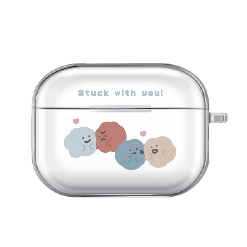 黏在你身邊-AirPods1/2/3/4/Pro/Pro2 韓國連體耳機保護套 耳機殼 - AirPods/耳機保護套 - 塑膠 透明