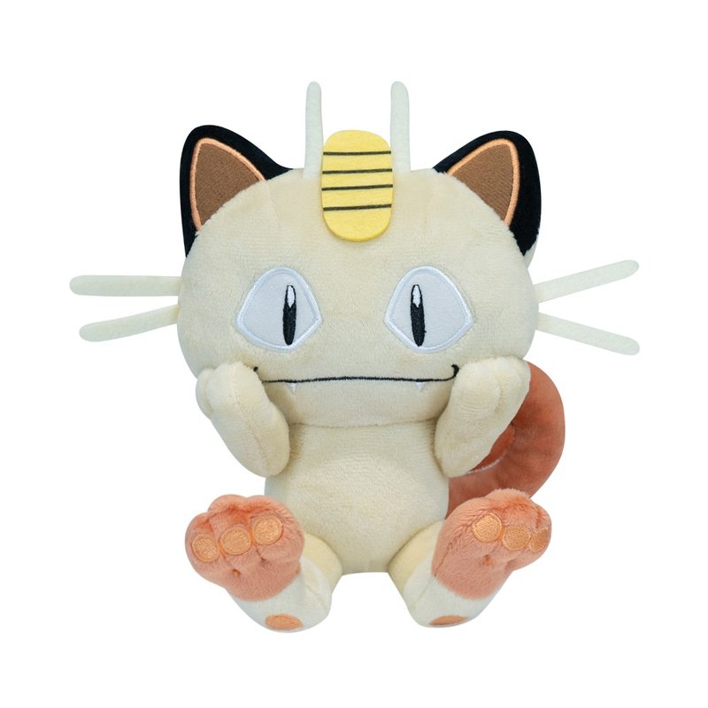 Pokémon Meowth sitting position with face support 15cm - Stuffed Dolls & Figurines - Polyester Multicolor