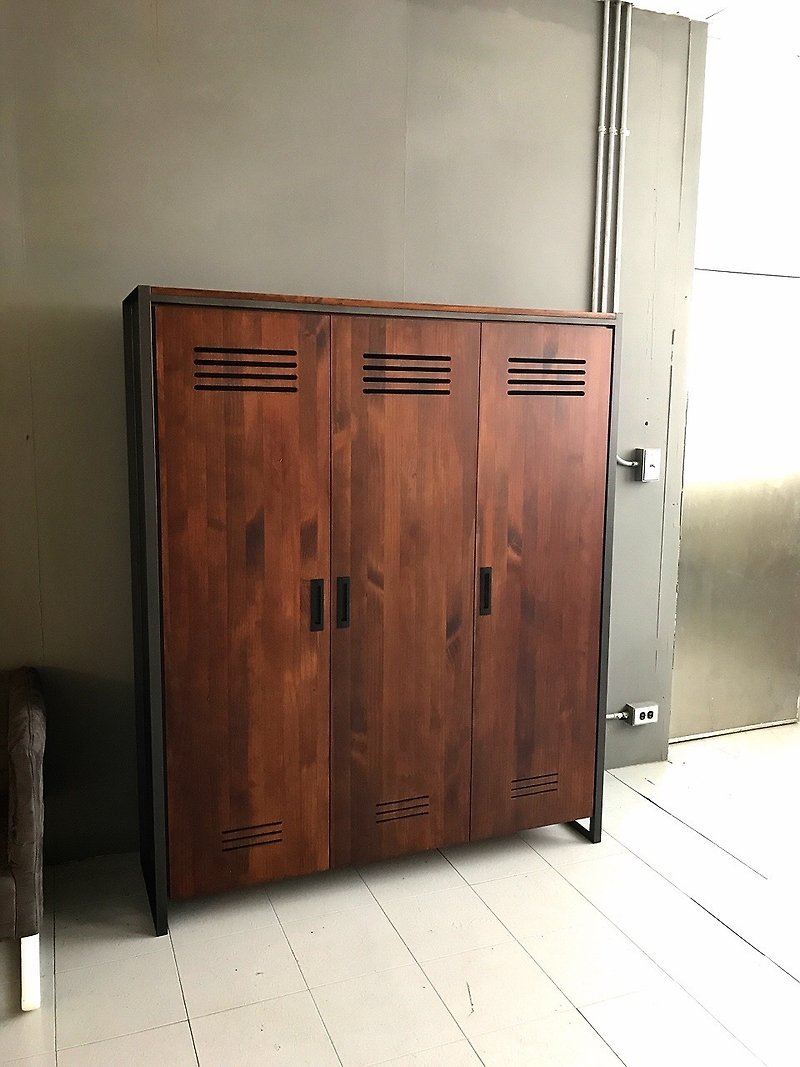 Industrial style three-layer wardrobe storage cabinet* can be divided and customized - งานไม้/ไม้ไผ่/ตัดกระดาษ - กระดาษ สีนำ้ตาล