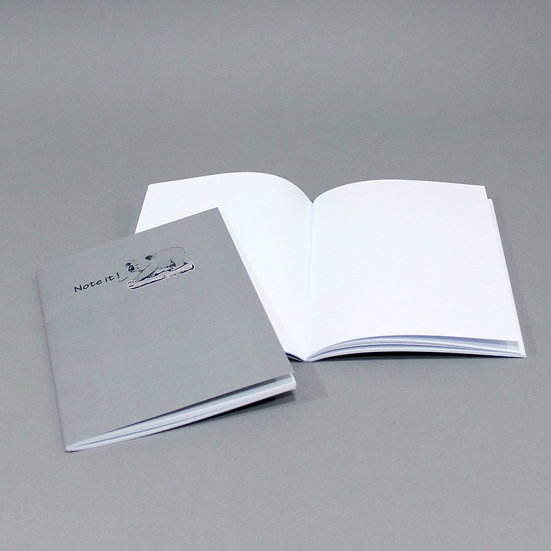 Koala Wood Series notebook go gray wooden articles - สมุดบันทึก/สมุดปฏิทิน - กระดาษ สีเทา