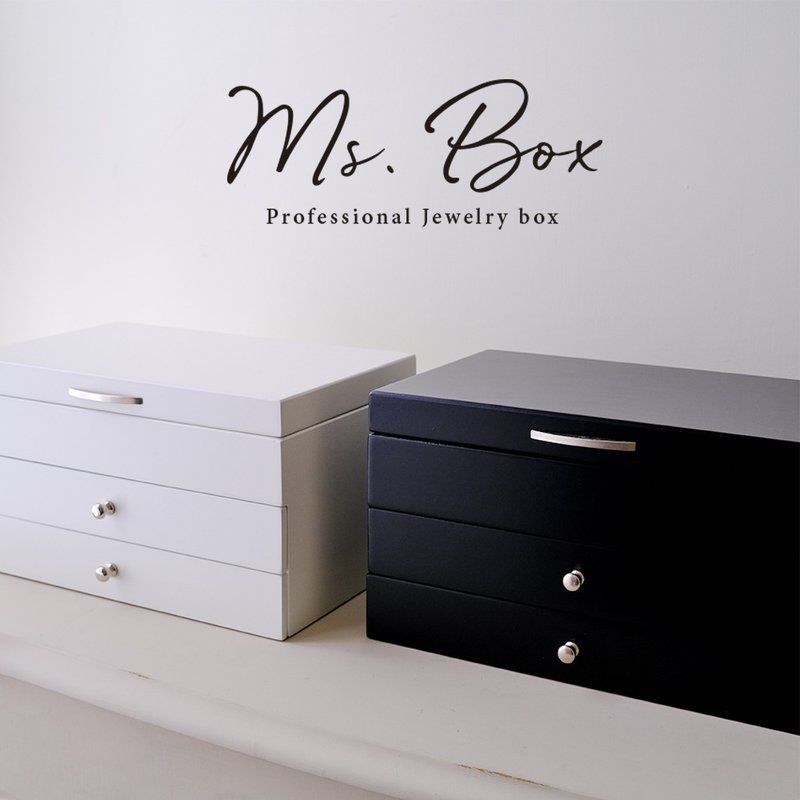 【Ms. box】British Fashion Wooden Jewelry Box/Ornament Box (Black) - Storage - Wood Black