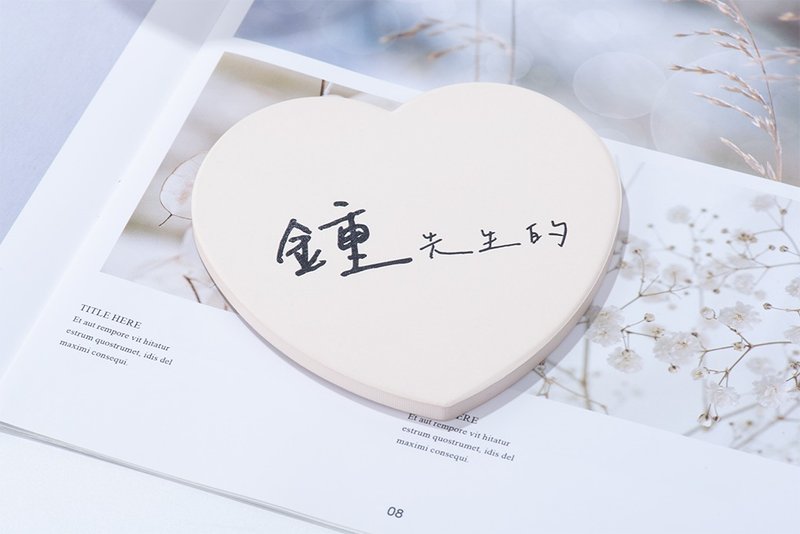 【客製化禮物】陶瓷杯墊 / 吸水杯墊 / 訂製文字 / 文字由你決定 - 杯墊 - 瓷 白色