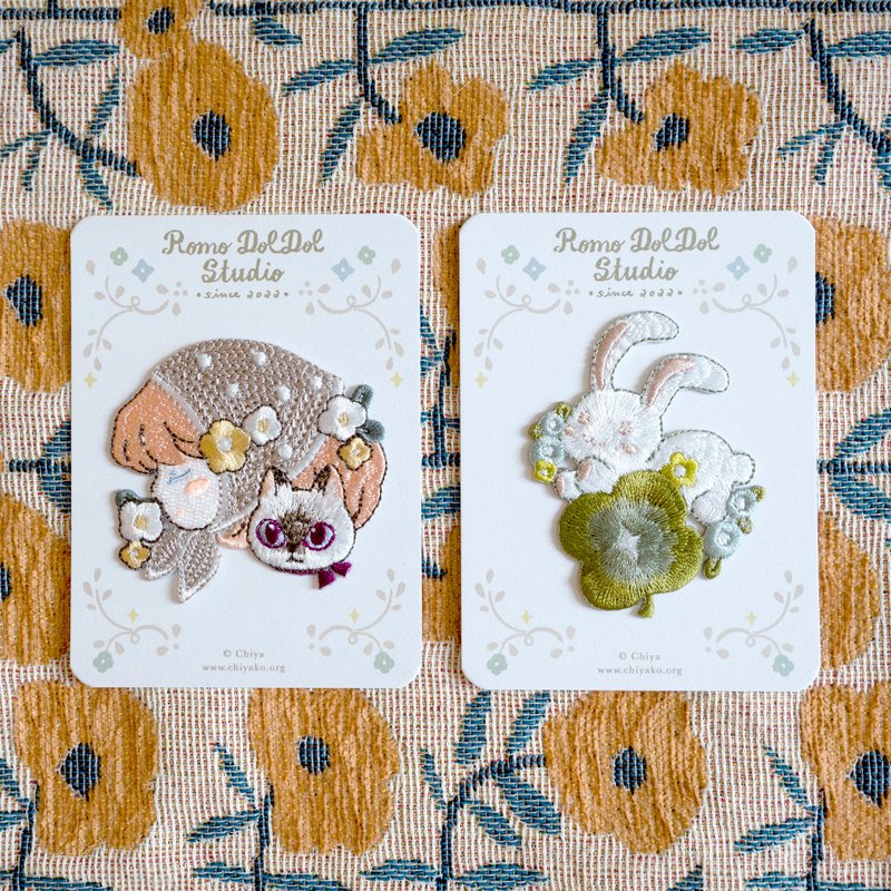 Chiya original embroidery series iron-on/stickers - สติกเกอร์ - วัสดุอื่นๆ หลากหลายสี