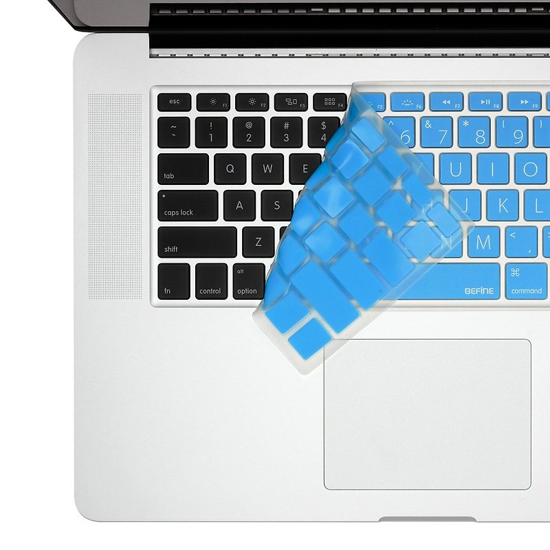 BEFINEのKEYBOARD KEYSKIN MacBook Proの13/15のRetinaキーボードの保護フィルム専用の英語（無発音記号） - 青と白（8809305224201） - タブレット・PCケース - シリコン ブルー