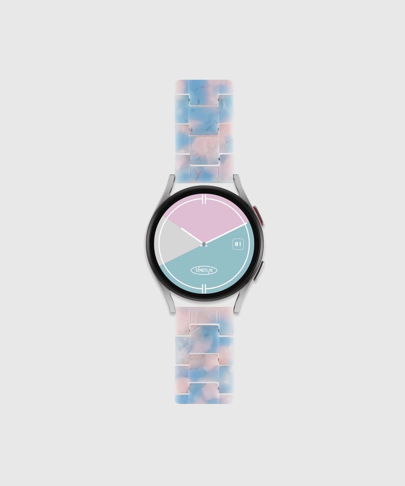 TIMEFLIK Formica Marble Galaxy Watch Strap - Pink Blue - Watchbands - Other Materials 