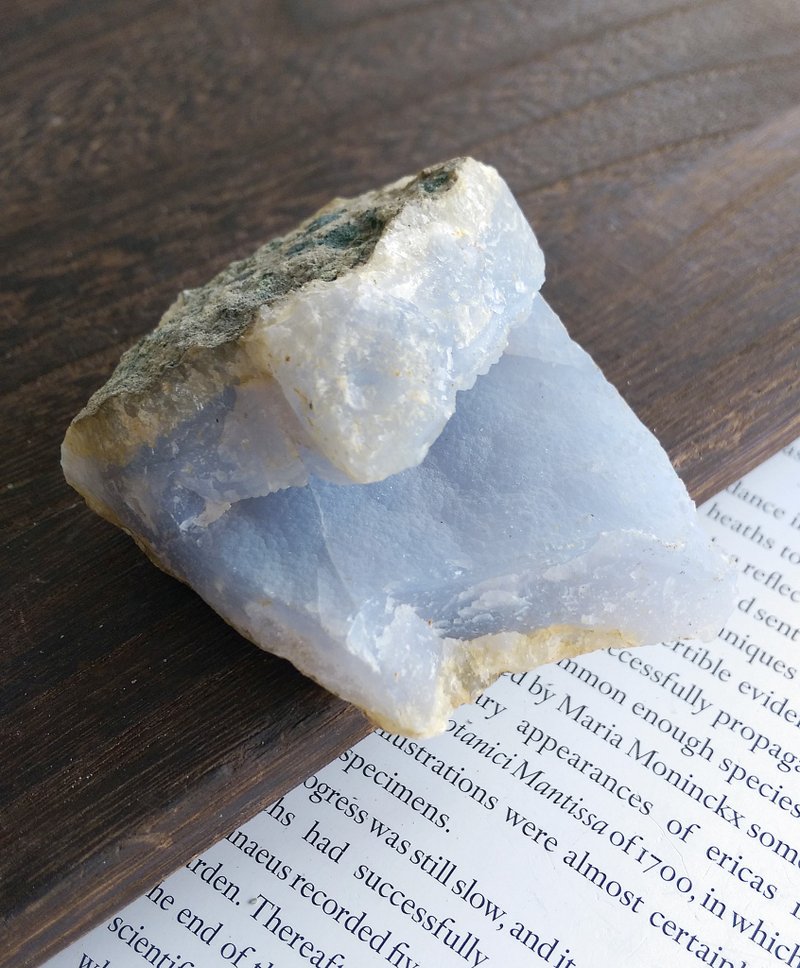 Chalcedony 馬達加斯加產地 藍玉髓 藍紋瑪瑙 天然礦石 原礦 - 擺飾/家飾品 - 其他材質 