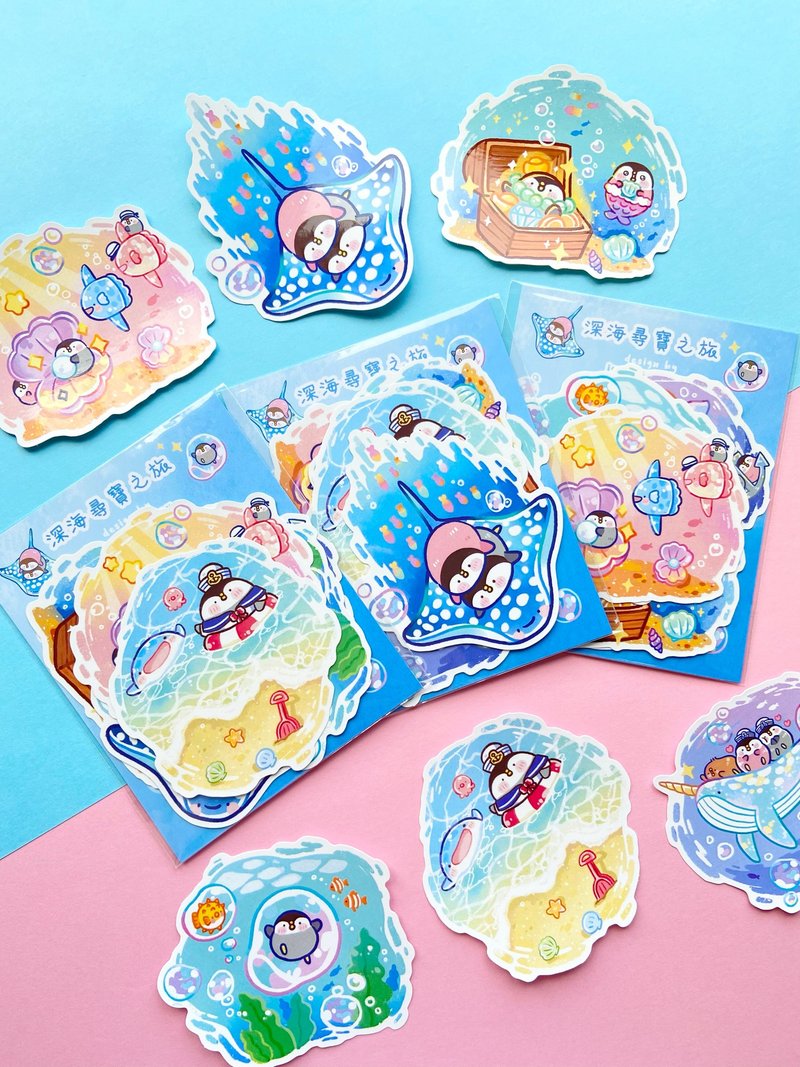 Deep Sea Treasure Hunt I Big Sticker Pack I - สติกเกอร์ - พลาสติก สึชมพู