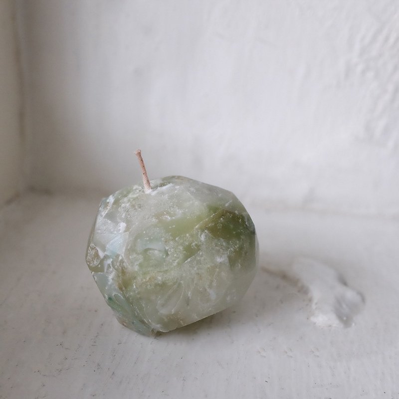 mineral / ore candle # oo 8 - Candles & Candle Holders - Wax Green