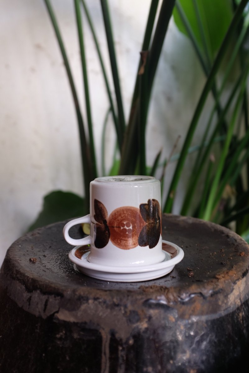 Arabia Rosmarin 棕海葵系列/兩件套 - 杯子 - 瓷 咖啡色
