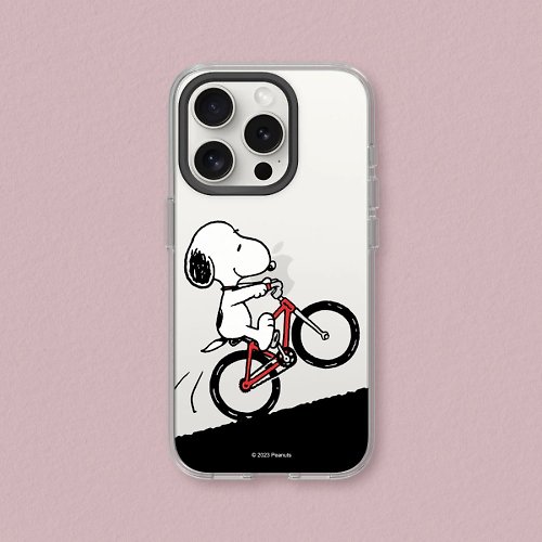 犀牛盾RHINOSHIELD Clear透明防摔手機殼∣Snoopy史努比/騎腳踏車 for iPhone