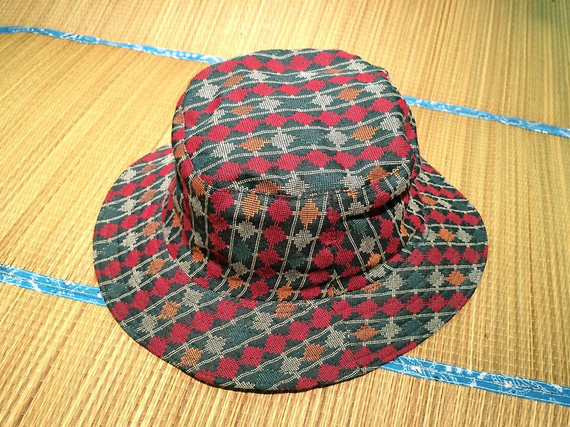 EARTH.er  │● Nepali Traditional Dhaka Hiking Bonnie Hat │ #09 - Hats & Caps - Other Materials Green