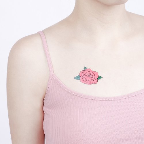 Surprise 紋身便利店 刺青紋身貼紙 / 粉紅玫瑰 Surprise Tattoos