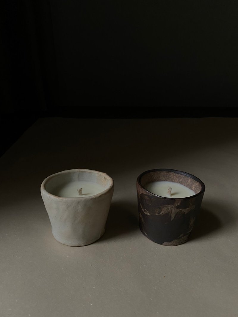 全天然香氛蠟燭|手工陶器|古典花草木調精油 - 香薰蠟燭/燭台 - 陶 