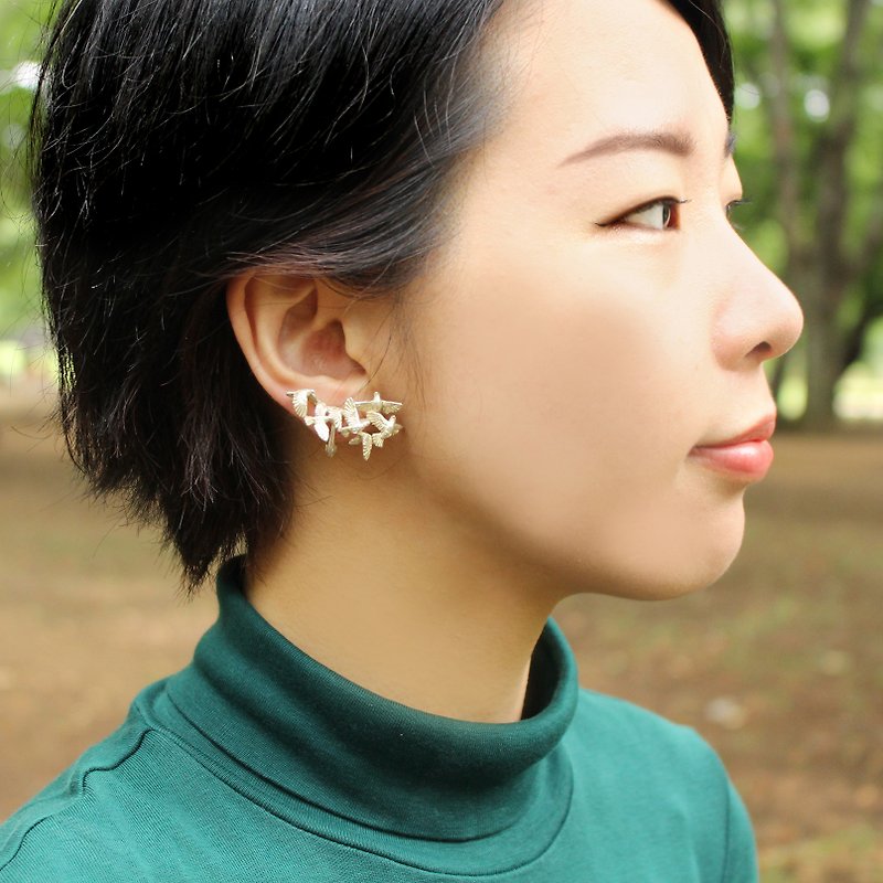 Pigeon Earcuff All Toy Ya Cuff Ring / Clip-On EA078 - Earrings & Clip-ons - Other Metals Silver