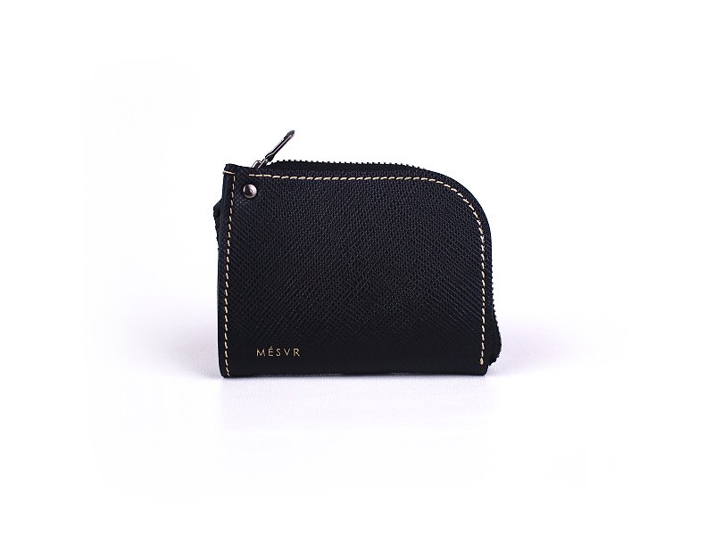 [Saffiano] | Zipper Wallet | Coin Purse Pouch - Wallets - Genuine Leather 
