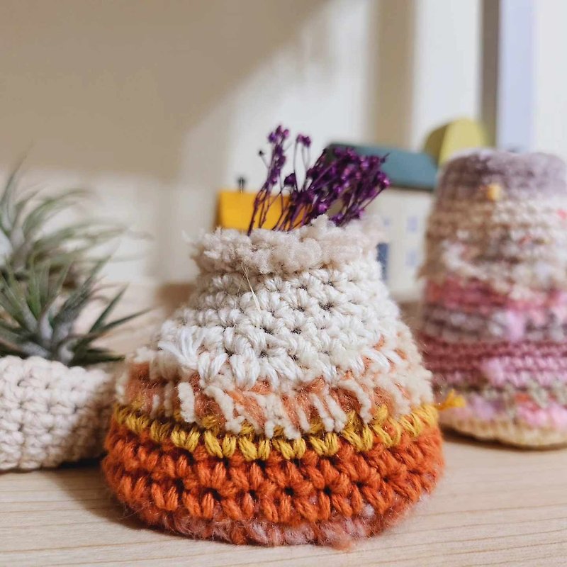 [Crochet Course] New Taipei Yonghe/Mini Flower Arrangements/Crochet/New Taipei Welcome - Knitting / Felted Wool / Cloth - Cotton & Hemp 