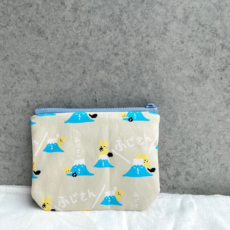 | Mt. Fuji Dog | Digital printed cloth coin purse storage bag - Coin Purses - Cotton & Hemp 