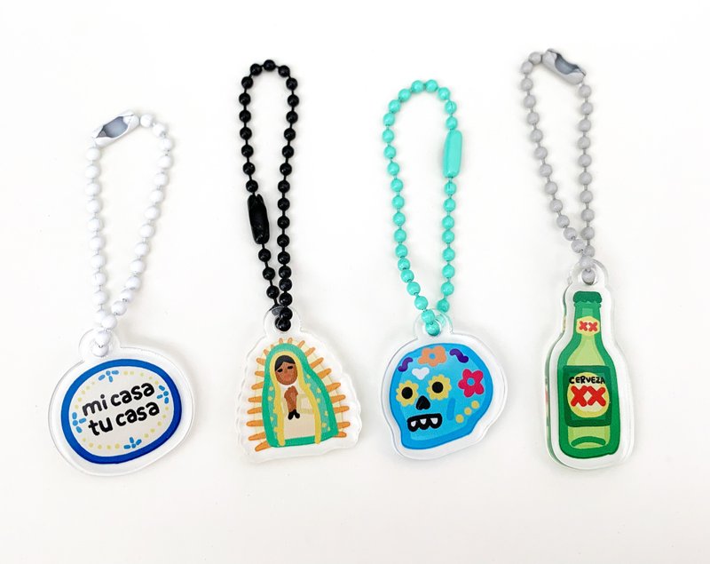 México Mini Keyring - Keychains - Acrylic Multicolor