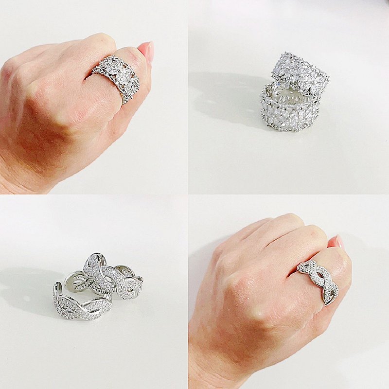 【戒指系列】白銀開口戒指 - 戒指 - 純銀 銀色