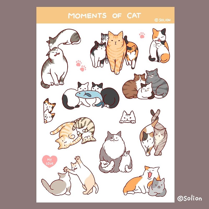 A set of 2 cat stickers - 其他 - 紙 