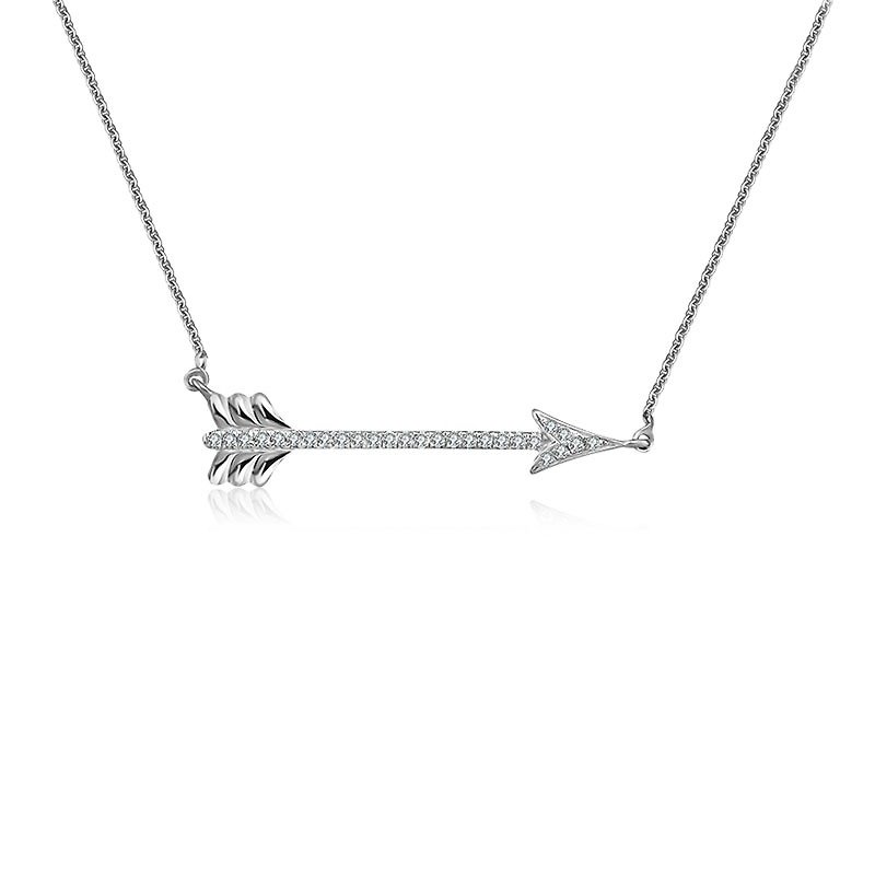 Arrow Diamond Necklace - Necklaces - Other Metals Orange