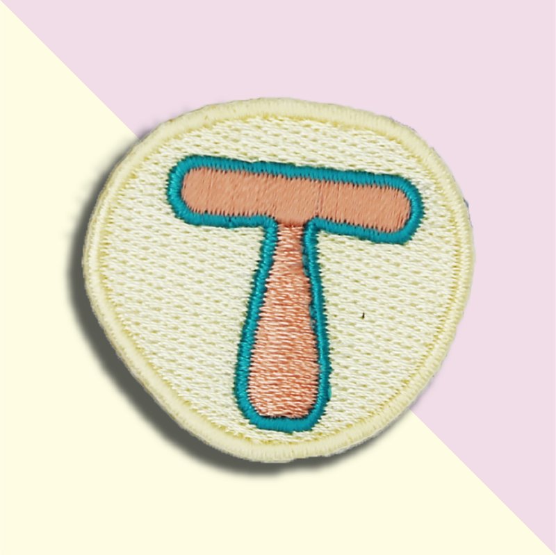 童趣刺繡貼-T - 徽章/別針 - 繡線 紫色