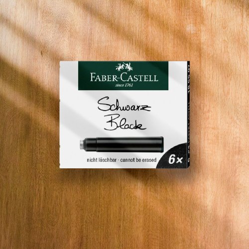 文聚 Faber-Castell 學齡兒童鋼筆-卡式墨水 黑(原廠正貨)