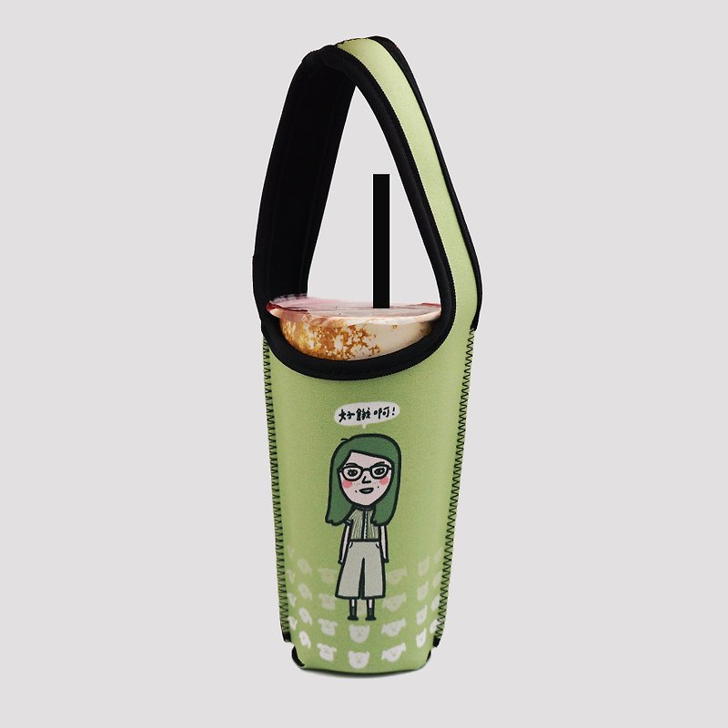 BLR Beverage Bag Cold Insulation Ti 81 Magai's Daily Conversation with Good Friends (Green) - ถุงใส่กระติกนำ้ - เส้นใยสังเคราะห์ สีเขียว