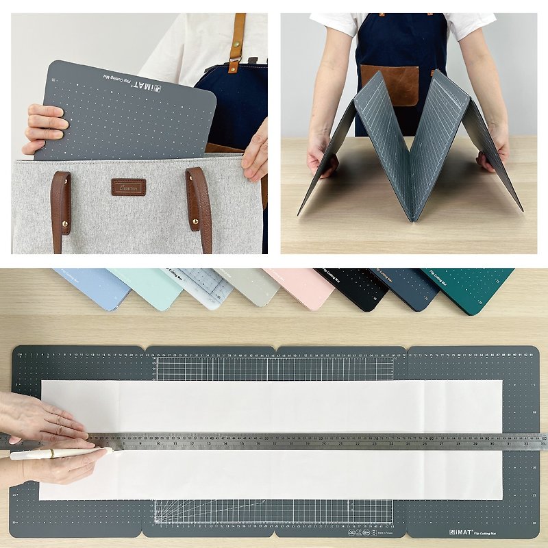 [Free limited edition pen knife or small utility knife] iMAT flip cutting mat M type thickened upgraded double-sided cutting - อื่นๆ - วัสดุอีโค หลากหลายสี
