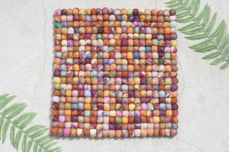 Limited Handmade Birthday Gifts Mother's Day Gift Chinese Valentine's Day Gift Wool Felt Cushion / Wool Felt Carpet / Wool Felt Ball Ball Mat / Wool Felt Upholstery / Wool Felt Zip Dye Round - Sunset Color Little Rainbow Colour Gradient - Place Mats & Dining Décor - Wool Multicolor