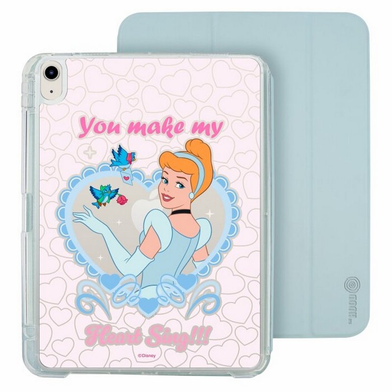 迪士尼公主灰姑娘iPad Air /Pro2024mini7可拆式防摔透明保護摺套 - 平板/電腦保護殼/保護貼 - 塑膠 多色