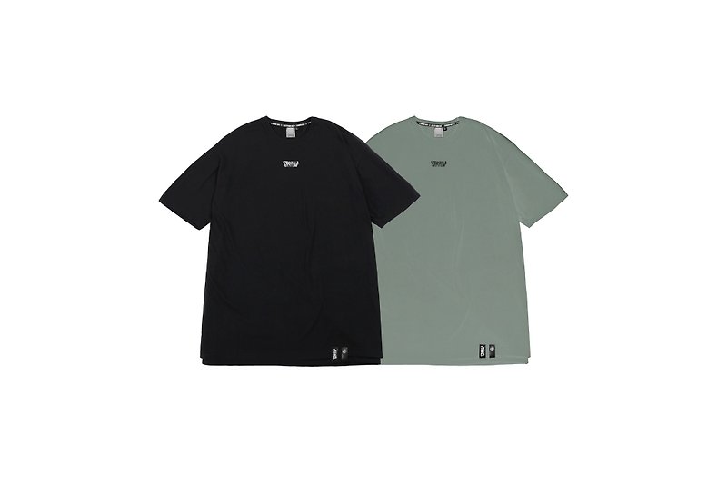 .67ARROW Logo Tee 短T 黑色 綠色 短袖 五分袖 開衩 大尺寸 - 男 T 恤 - 棉．麻 黑色