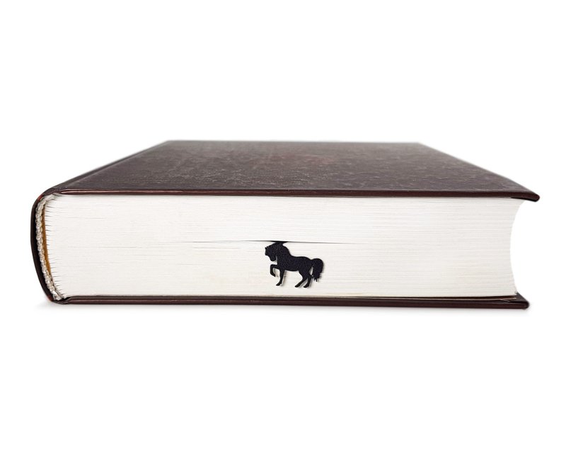 Black Metal Bookmark Horse - 書籤 - 其他金屬 黑色