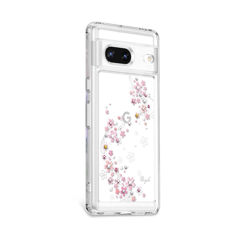 Google Pixel 9/8/7系列 防震雙料水晶彩鑽手機殼-天籟之櫻 - 手機殼/手機套 - 其他材質 多色
