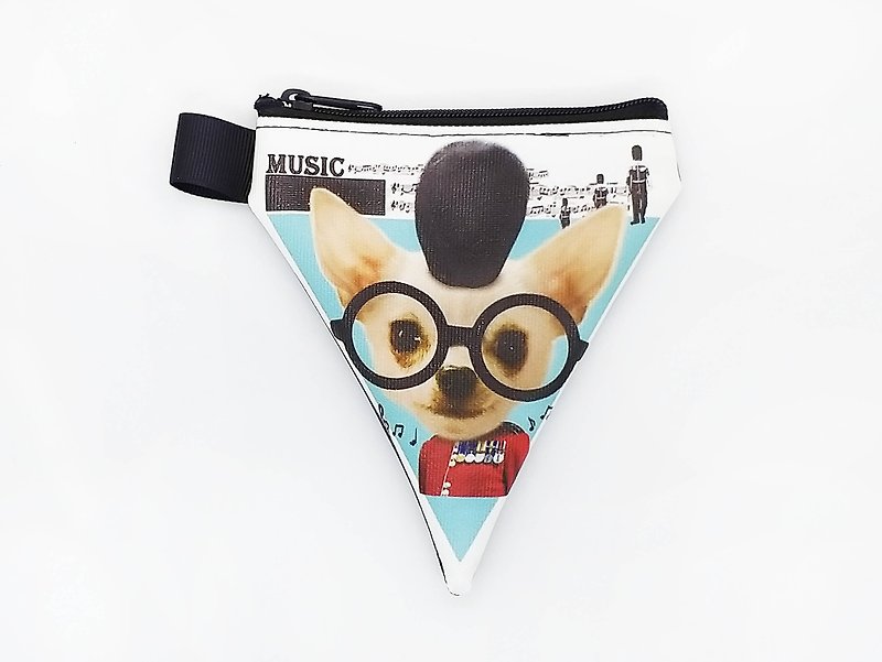 Triangle coin purse-Chihuahua (buy to send brand badge or leisure card sticker) - Coin Purses - Other Materials 