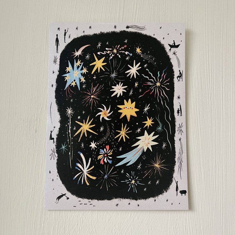 【humor star】Let the hope shine讓希望閃爍吧 - 卡片/明信片 - 紙 