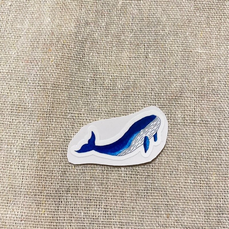 Blue Whale Sticker - สติกเกอร์ - วัสดุกันนำ้ 