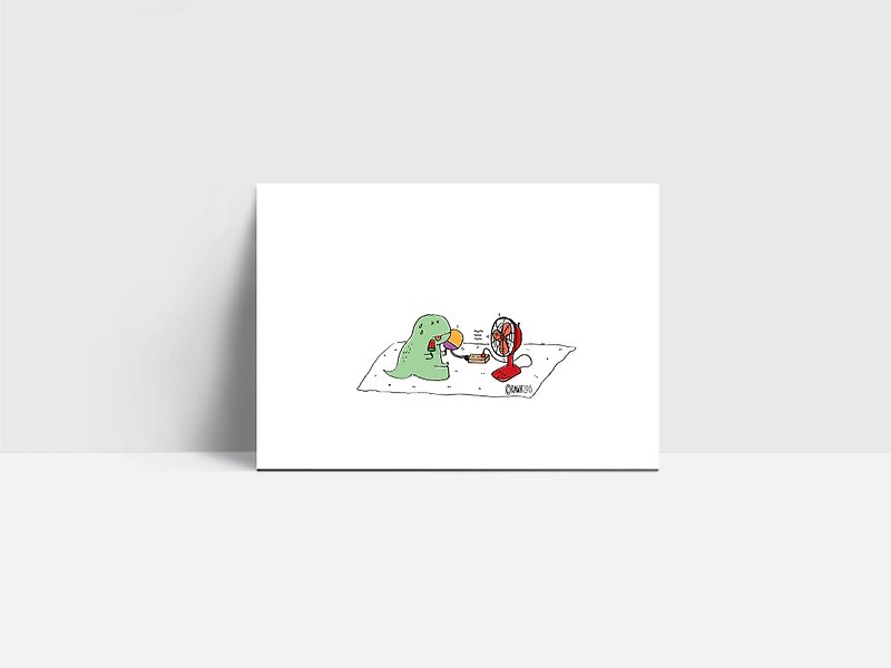 dino summer card - Cards & Postcards - Paper White