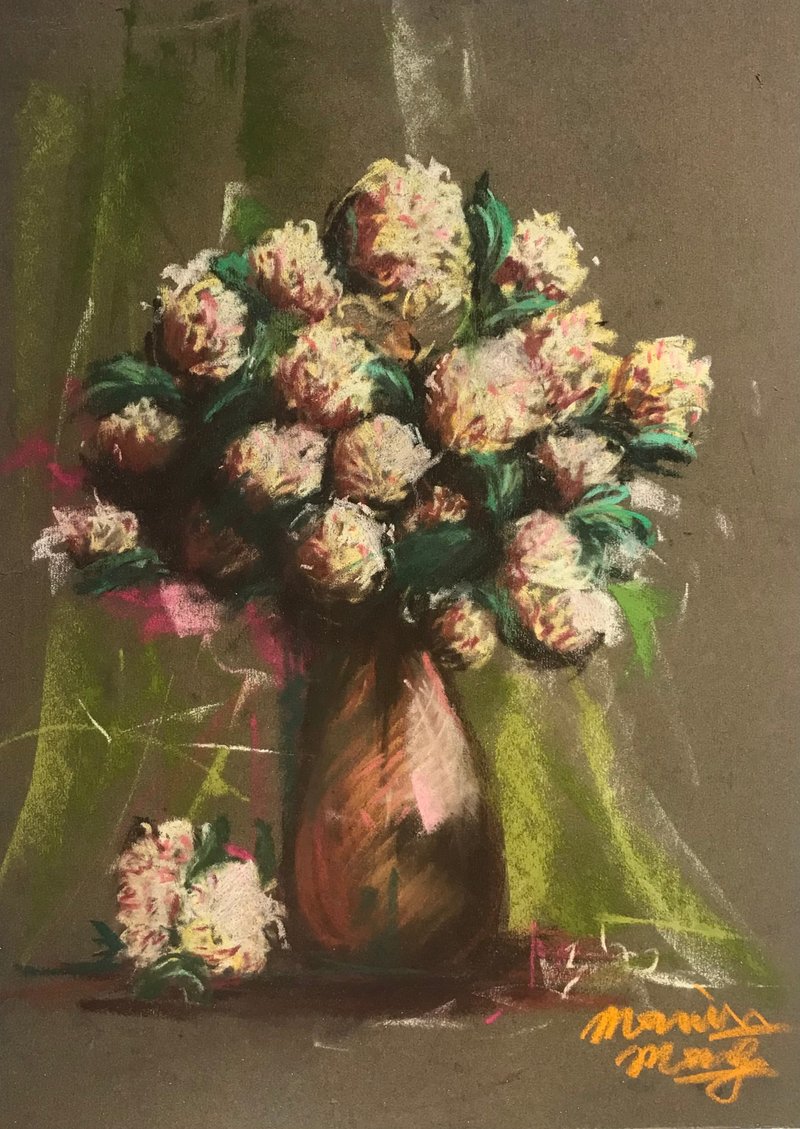 典雅精緻的花卉系列作品 - 插畫/繪畫/寫字 - 紙 橘色
