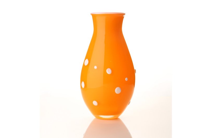 Iridescent Yellow Handmade Vase Glass Flower - เซรามิก - แก้ว สึชมพู